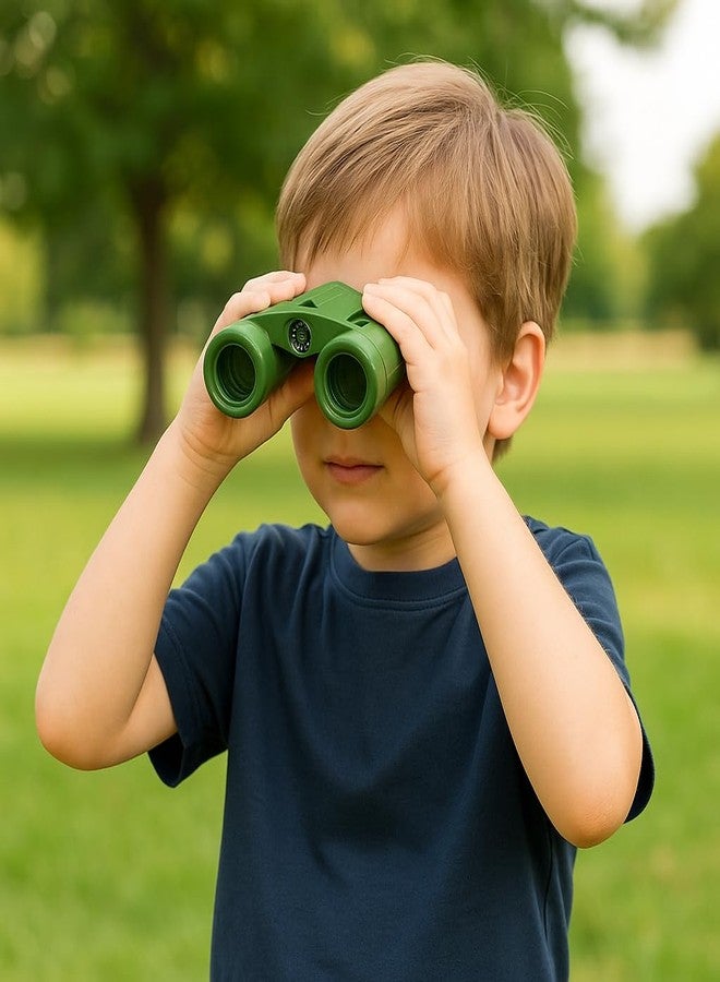 DTR Creation Kids Binoculars with Compass - Outdoor Exploration Toy for Boys & Girls, Lightweight, Safe Plastic, Adventure Learning Educational Toy (Green) - Image 3